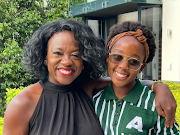 Thuso Mbedu, right, with Academy Award-winning star Viola Davis. 