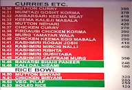 Nizam's Kathi Kabab menu 2