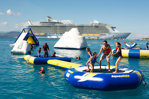 watersports.jpg - Watersports, snorkeling, kayaking and parasailing are part of the action at  Royal Caribbean's 260-acre private beach resort Labadee.