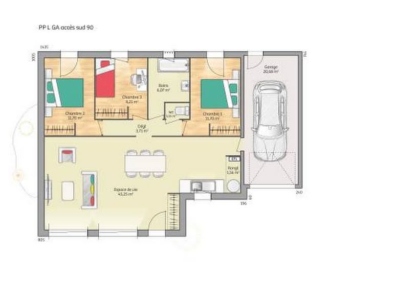  Vente Terrain + Maison - Terrain : 514m² - Maison : 90m² à La Ferté-Alais (91590) 