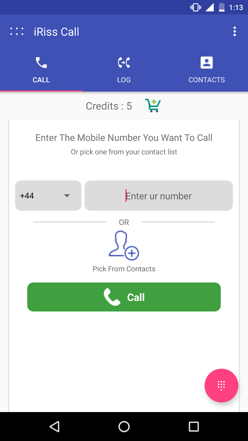 iRiss Call Screen 1