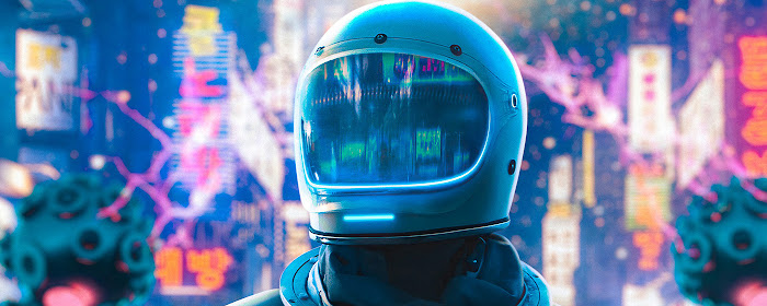 Neon Space Astronaut Wallpapers New Tab marquee promo image