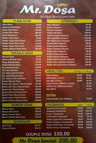 Mr. Dosa menu 3