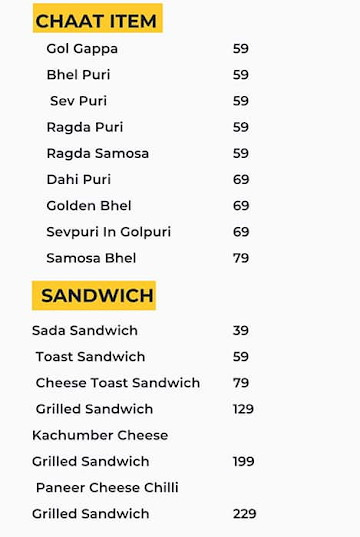 RJ Chat Express menu 