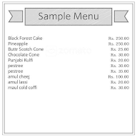 Siddharthanath Amol parlour menu 1
