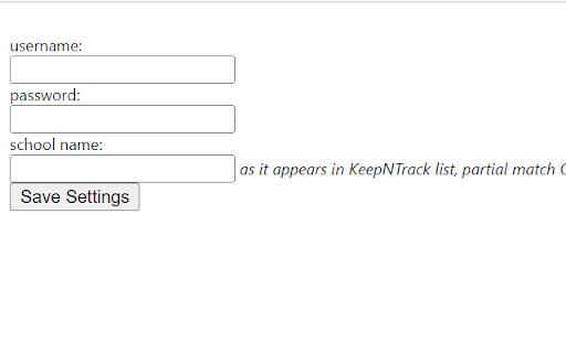 Auto Login KeepnTrack