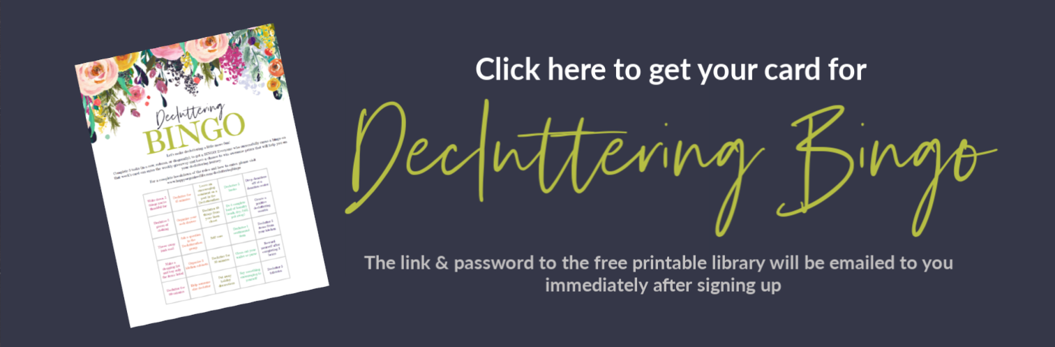 Get your Decluttering Bingo card here!