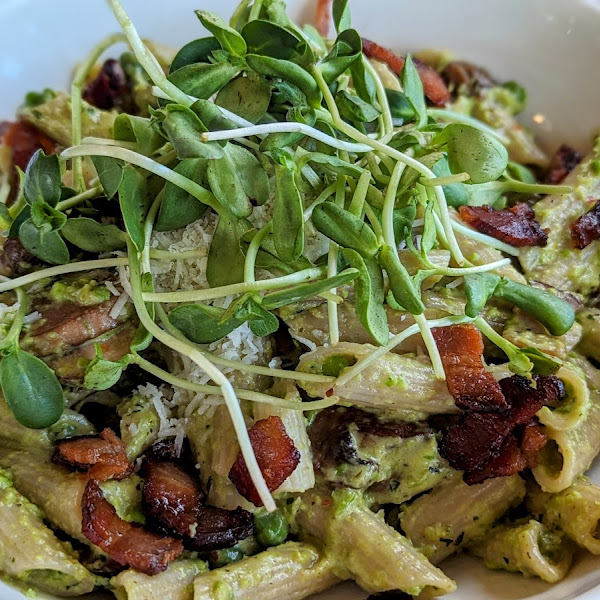 Spring pea pasta