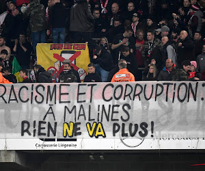 📷 Les Rouches avaient préparé plusieurs banderoles contre le KV Malines