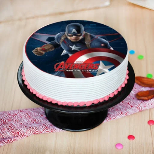 Captain America Cake [Eggless]