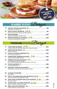 Brown Burger menu 2