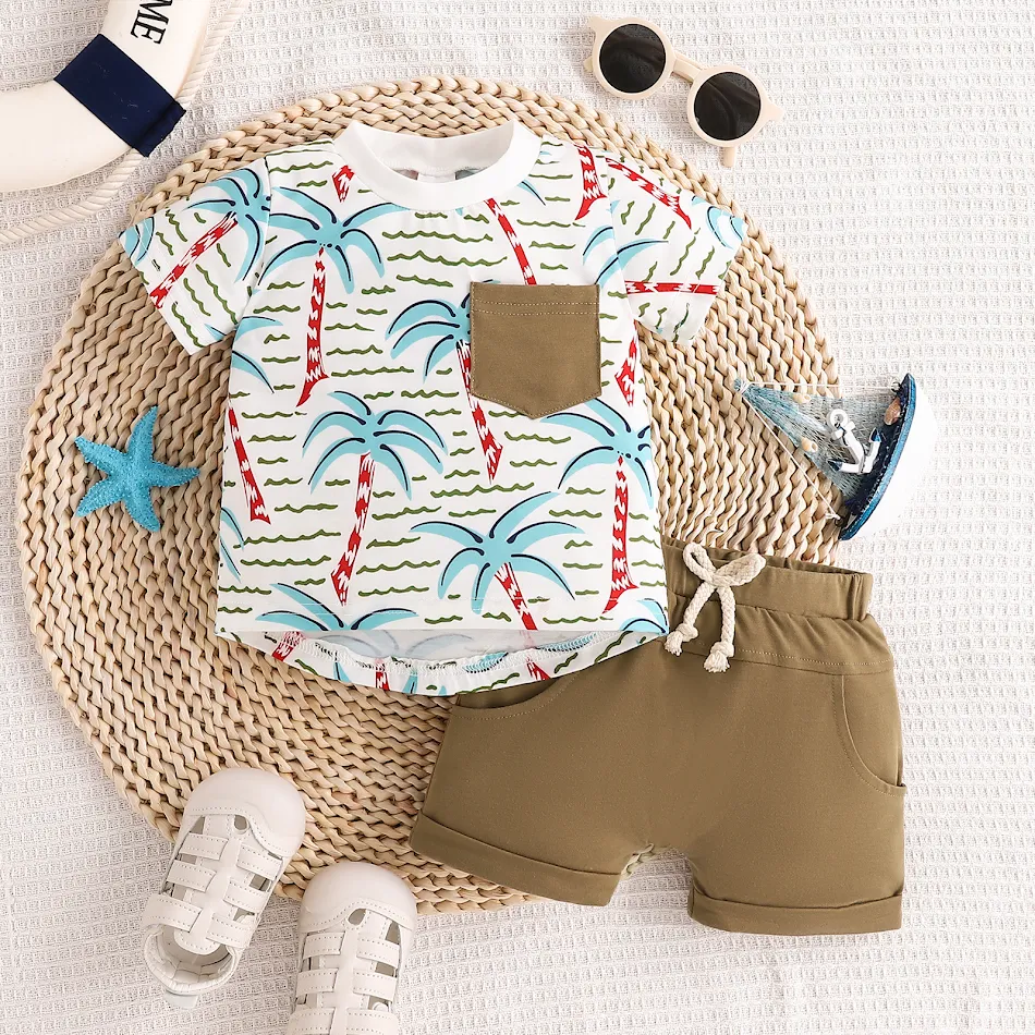 Fashion Personality Summer New Boys' Casual Suit Comfortable and Stylish Outfit Perfect for Summer Lightweight and Breat