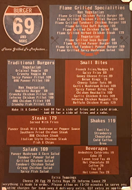 Burger 69 And More menu 1