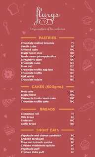 Flurys menu 1