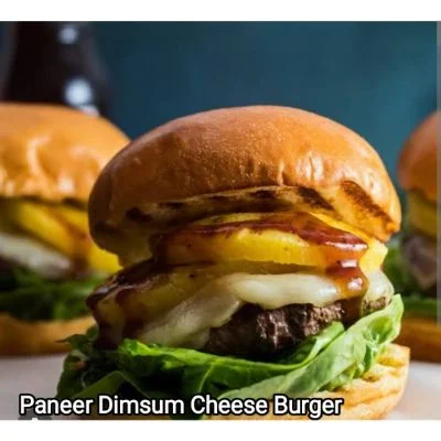 Paneer Dimsum Cheese Burger