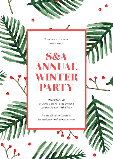 Free Annual Winter Party Template - Customize with PicMonkey