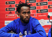 Mosa Lebusa of Ajax Cape Town chats to media during the 2017 Telkom Knockout press conference for Ajax Cape Town at Ikamva, Cape Town on 26 October 2017.   