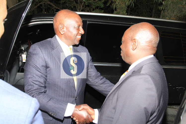 UDA presidential candidate Willaim Ruto and his running mate Rigathi Gachagua at CUEA on July 26,2022.