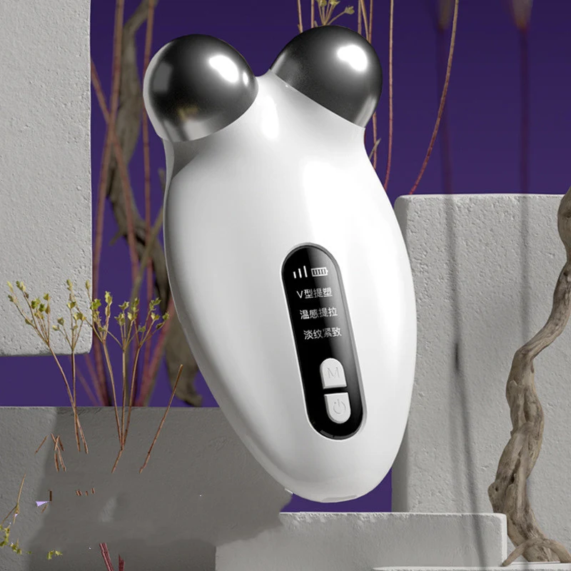 Rodillo 3D EMS Microcorriente Vibración Facial Levanta Elimina Líneas Finas Reduce Grasa Facial Dispositivo de Rejuvenecimiento