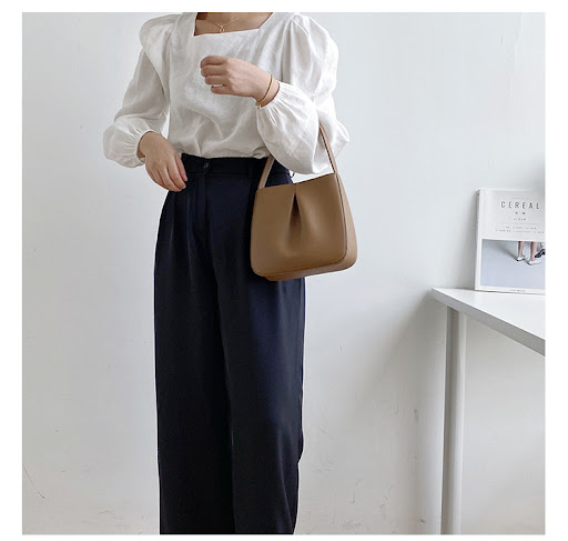 Title 12, High-grade Fashion Special-interest Pleated PU ...