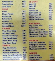 Sri Darshini menu 2