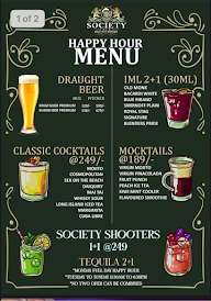 Society BLR Pub menu 1