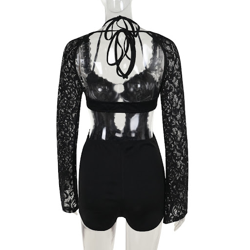 Title 15, Elegant European and American Style Slim Lace L...