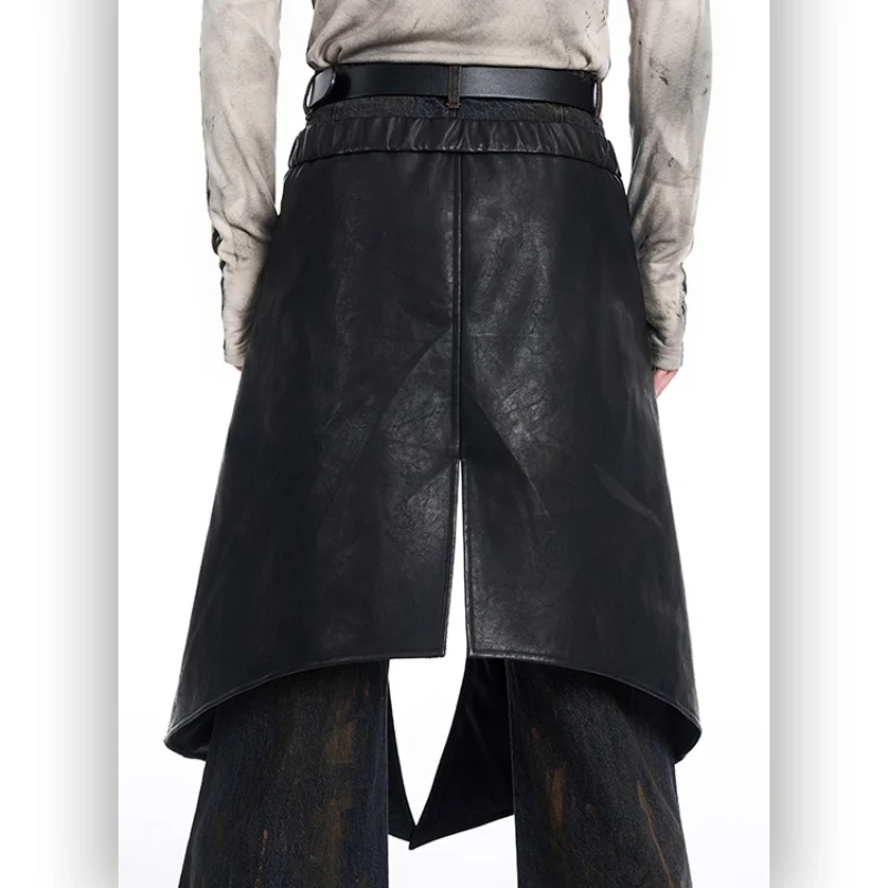 Title 6, Pantalones Casuales de Cuero PU para Hombre Est...