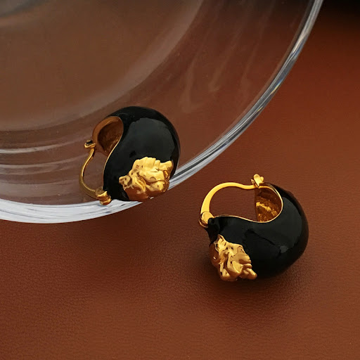 Title 3, Tiger Head Ear Clip Elegant Dripping Round – An...