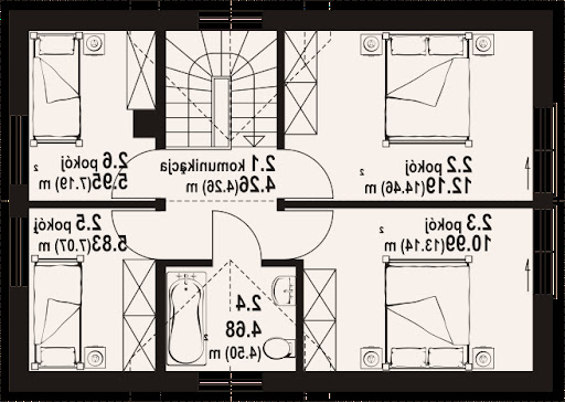 Osieczno bb 70 dws - Rzut poddasza