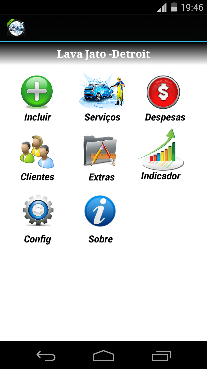 Gerenciador de Lava Jato Screen 1