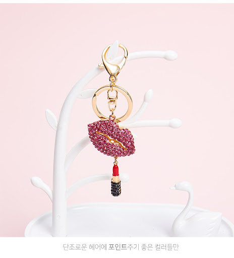 Title 4, Pendentif porte-clés rouge diamant pour rouge à...