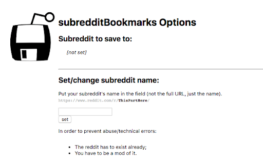 Subreddit Bookmarks