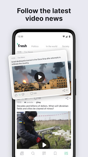 Screenshot fresh - Daily news break app