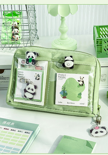 Title 3, 12 Layer Panda Pencil Case With Super Large Cap...