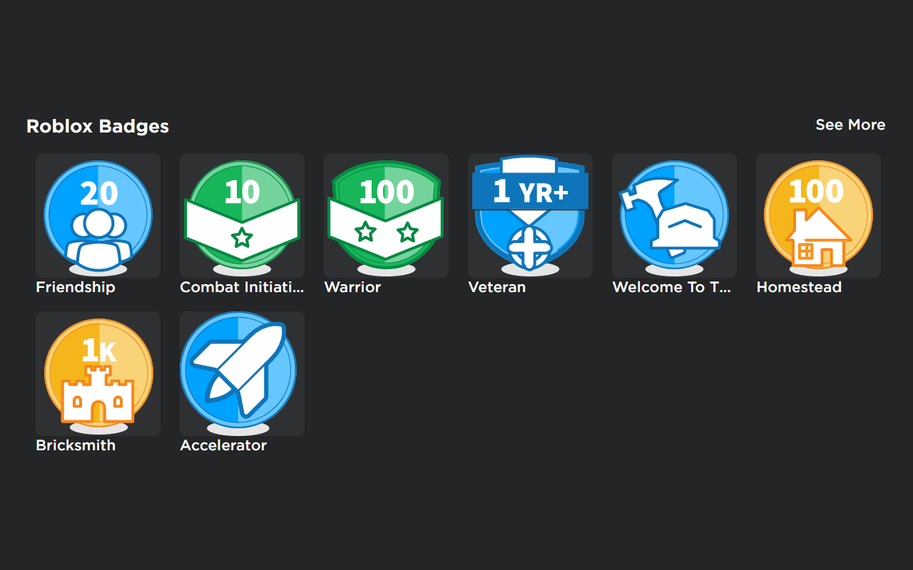 Better Roblox Badges Extension Preview image 1