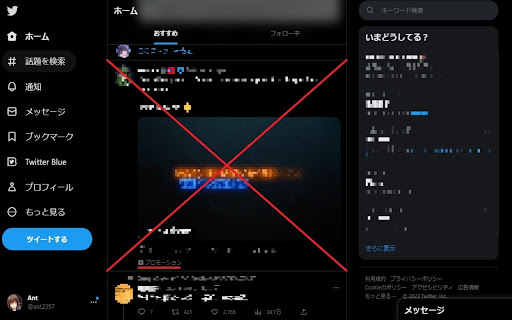 Twitter広告プロモーションを非表示にする