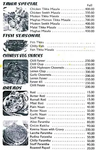 The Mirch Kabab menu 1