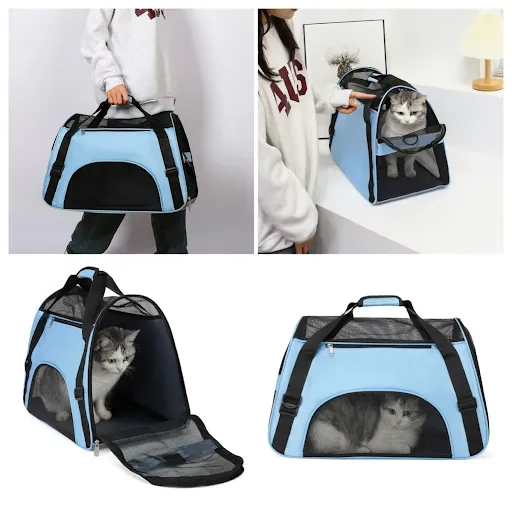 Soft-sided Carriers Portable Pet Bag Pink Dog Carrier Bags Blue Cat Carrier Outgoing Travel Breathable Pets Handbag
