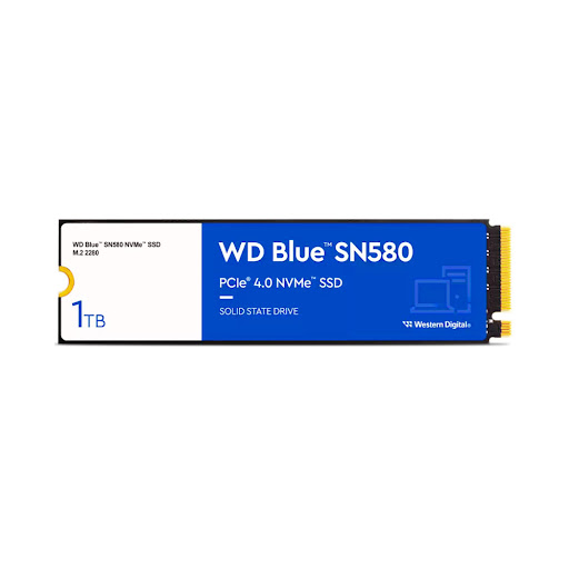 Ổ cứng gắn trong SSD WD Blue SN580 NVMe 1TB PCIe Gen 4.0 (WDS100T3B0E)
