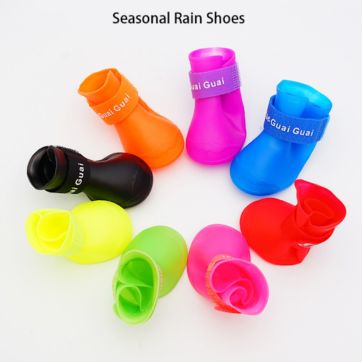Pet Silicone Rain Shoes Anti-dirty Non-slip Waterproof Dog Shoes Soft Sole Footwear Small Dogs and Cats Teddy Rain Shoes