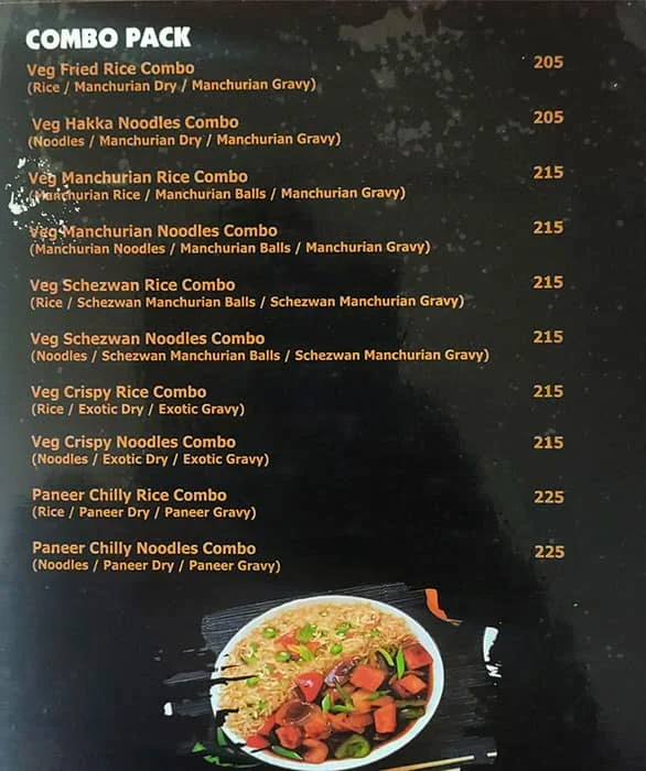 Hotel Red Rice menu 