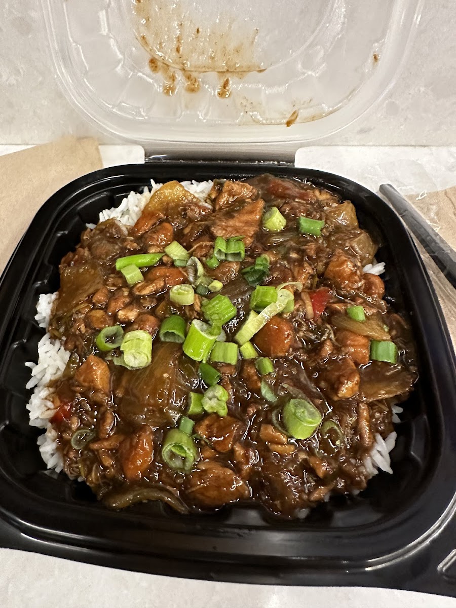 gluten free teriyaki rice bowl