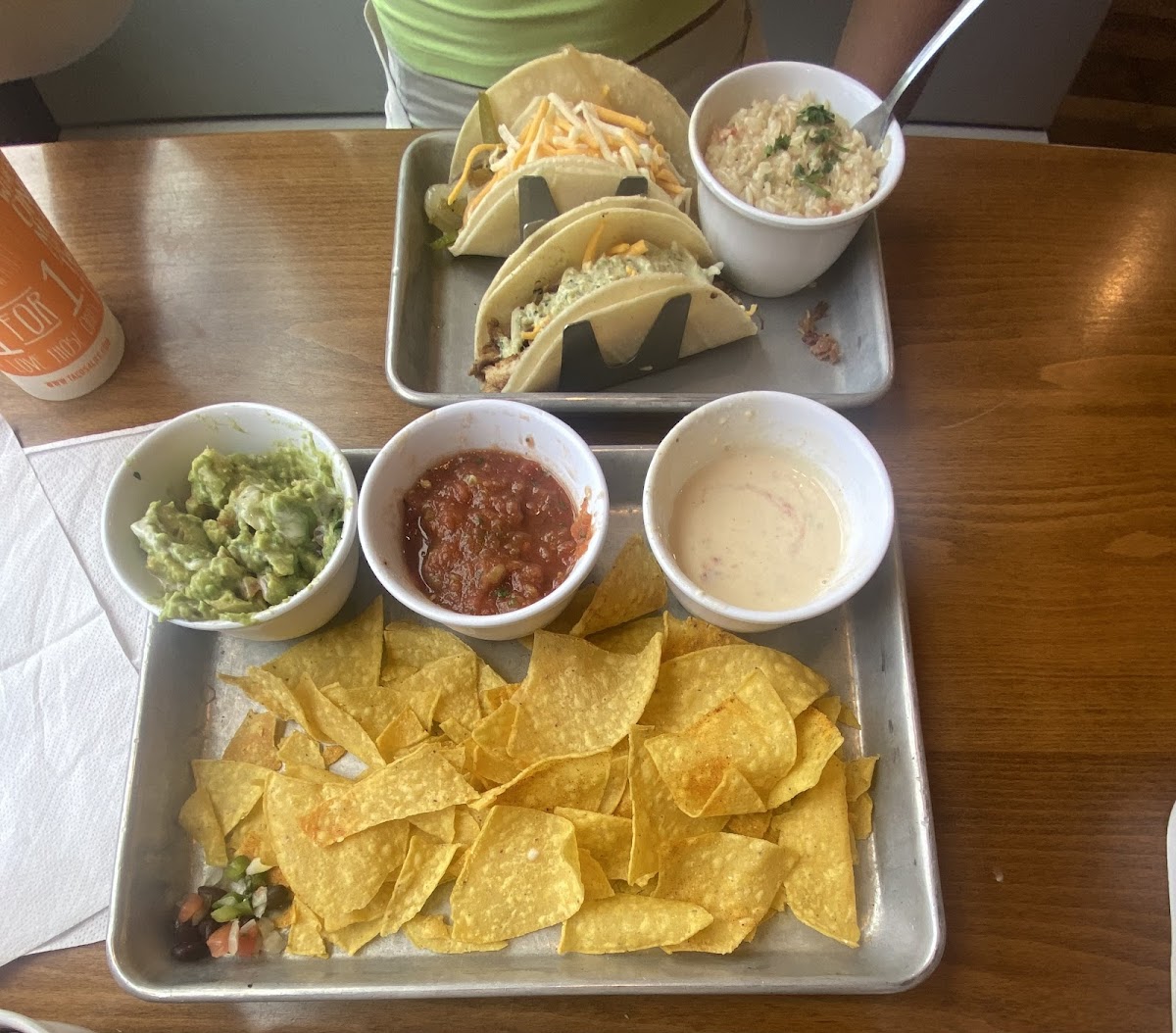 Chick bacon ranch, fajita steak, dip trio