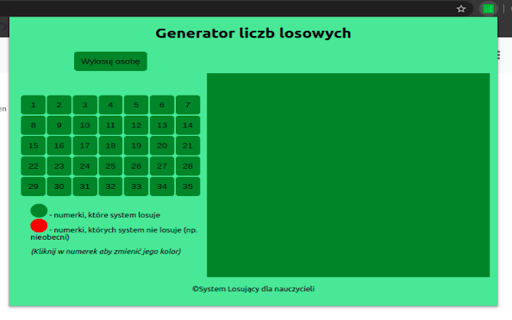 Losowy numerek - Generator Liczb Losowych