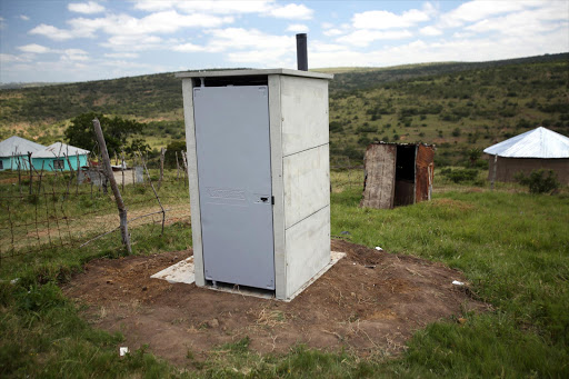 A sample toilet in Macibi Village on Thursday Picture: MARK ANDREWS