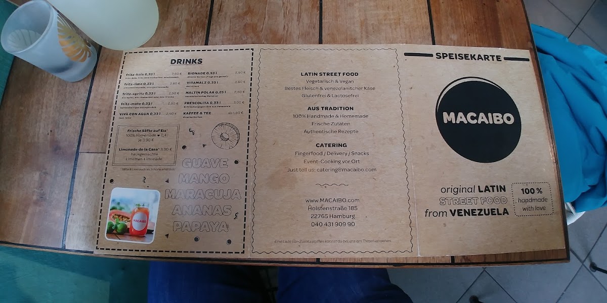 Macaibo gluten-free menu