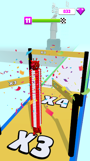 Screenshot Long Neck Run 3d: Rings Stack