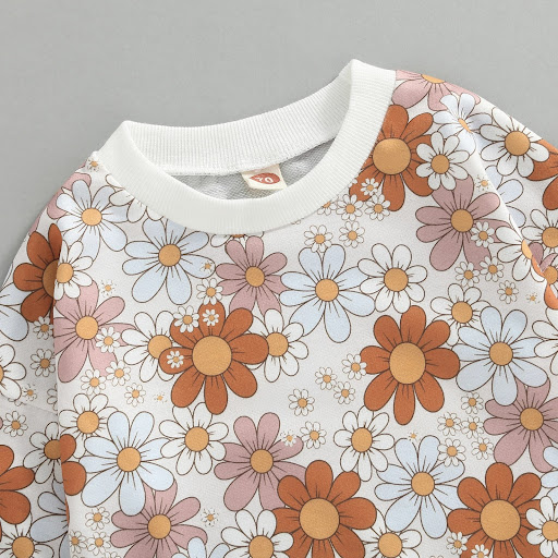 Title 4, Baby Long Sleeve Little Daisy Printed Romper, s...