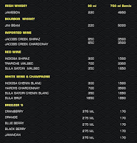 Sky Lounge menu 6